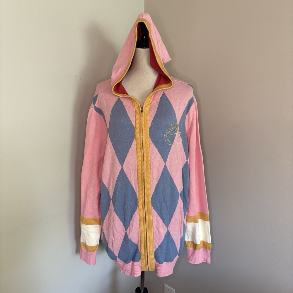 Our Universe Studio Ghibli Howl's Moving Castle Argyle Cardigan Hoodie NWT XL